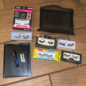 NWOT 6 pair lashes, Mary Kay mirror & glue